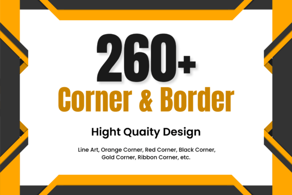 360 Corner and Border Vector Shapes for Modern Design