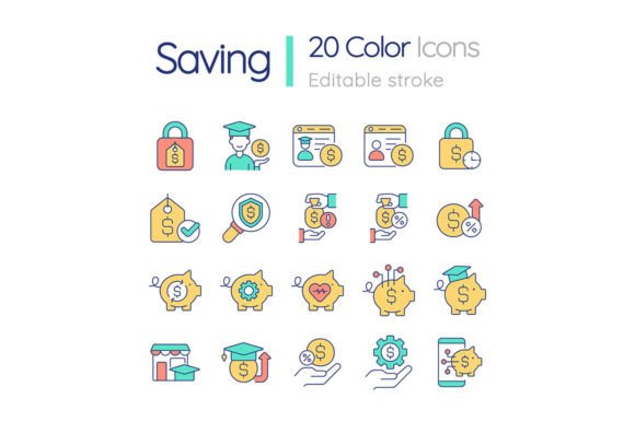 A Strategic Guide to the Savings and Budget SVG Color Icons Set