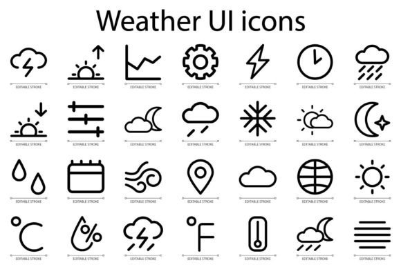 Crafting Clear UI with a Linear Weather Icon Set