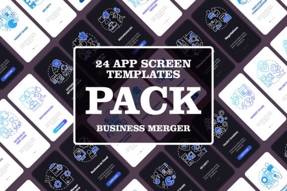 Elevating Digital Design: The Merger Stages Mobile App Screen Bundle Explained