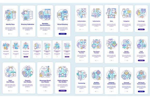 Identity Management Mobile App Screens: A Modern Design Template
