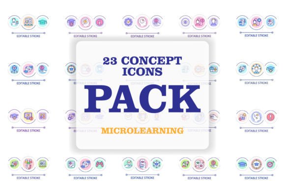 Microlearning Svg Concept Icons Set: A Visual Toolkit for Modern Communication
