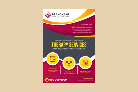 Powerful Therapy Services Flyer Design Templates