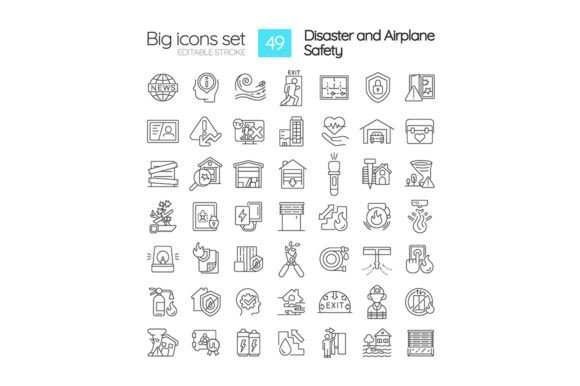 Safety in Symbols: How the Disasters and Accidents Linear Icons Set Visualizes Preparedness