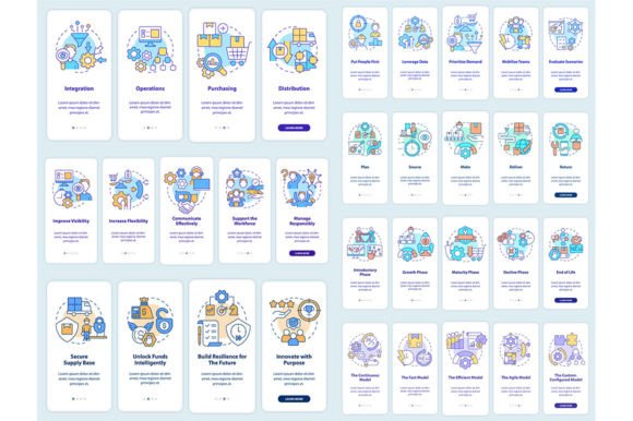 Supply Chain Mobile App Screen Templates & Assets