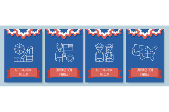 The Greetings from USA Postcard Icon Set: A Creative Toolkit for Modern Communication