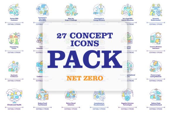 Understanding the Net Zero SVG Concept Icons Set for Visual Communication